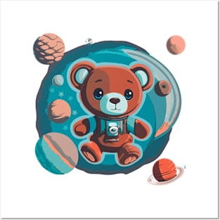 Space Explorer Teddy Bear Posters and Art